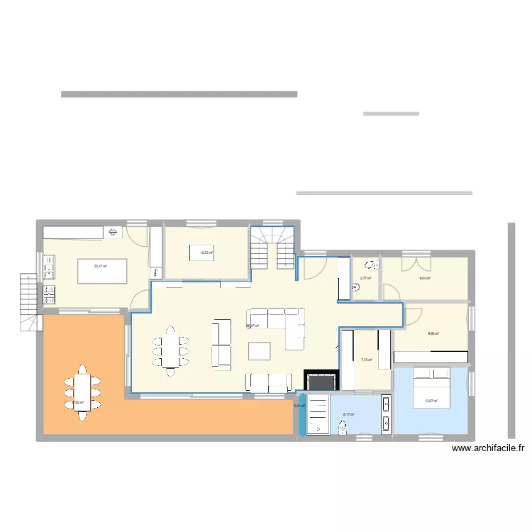 Maison Ibarron &eacute;tage 1. Plan de 