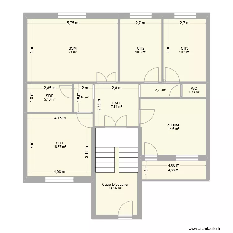 Mrezgua. Plan de 12  et 113 m²