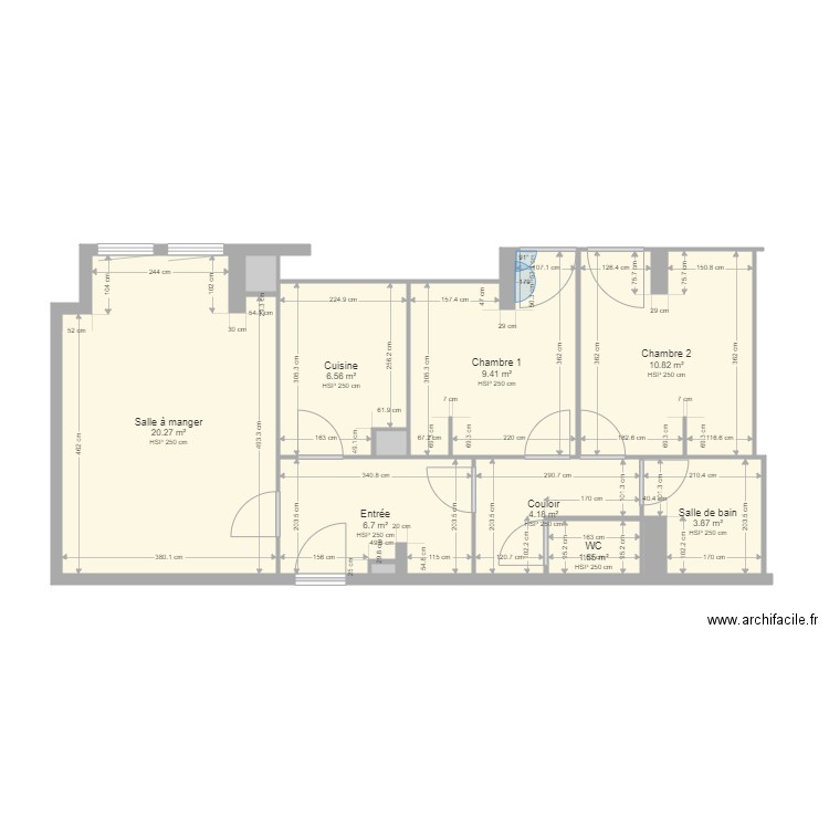 foncia ev b45. Plan de 12 pièces et 64 m2