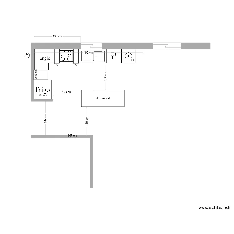 Cuisine Guagliola B V7. Plan de 