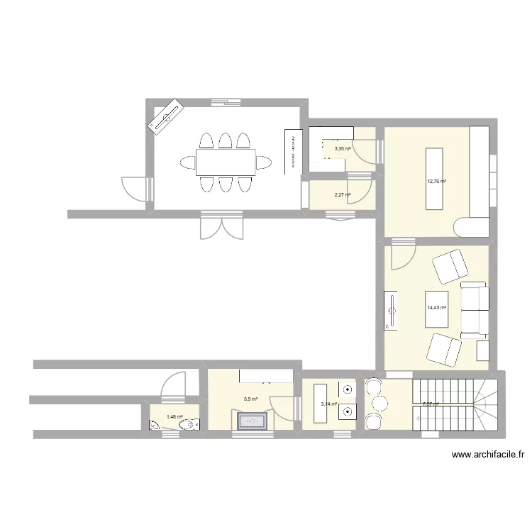 Maison ne. Plan de 