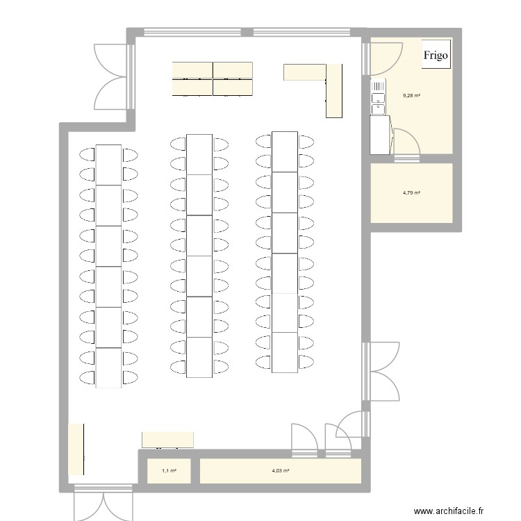 Ory. Plan de 4 pièces et 19 m2