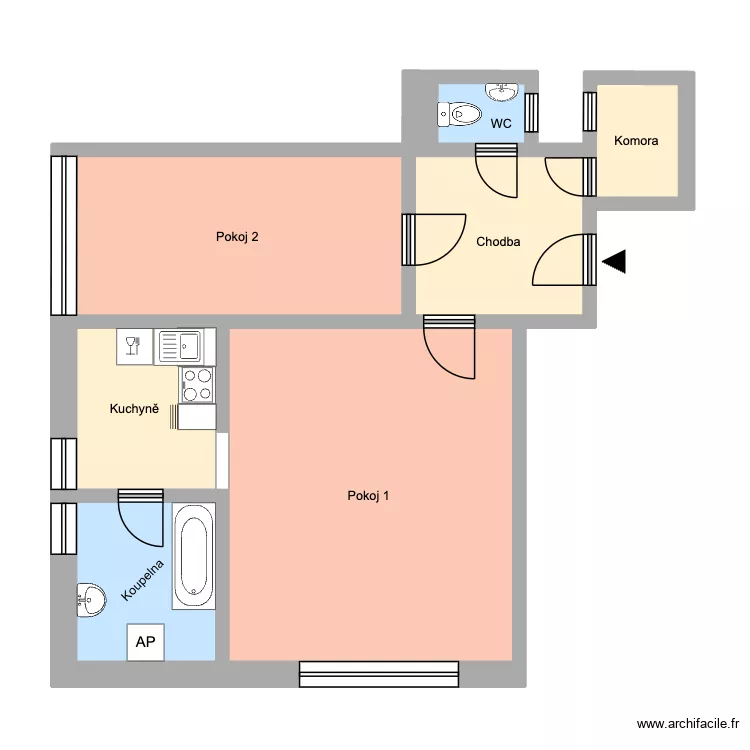 Hru&scaron;ovsk&aacute; 1863, byt 8. Plan de 12 Pièces et 179 m²
