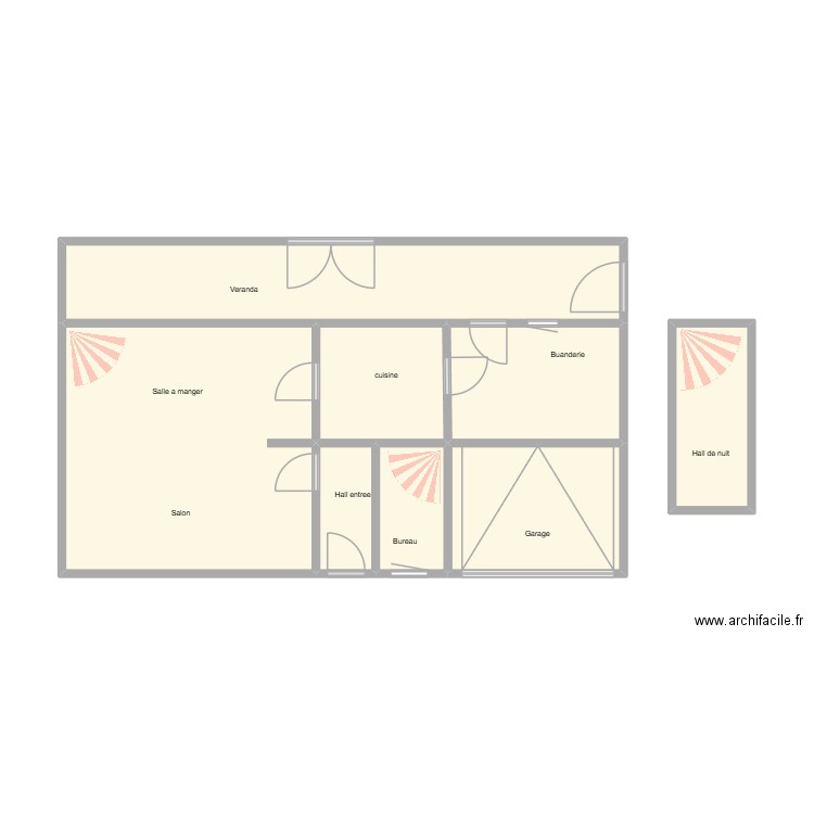 plan Liebin Scohier. Plan de 8 pièces et 48 m2