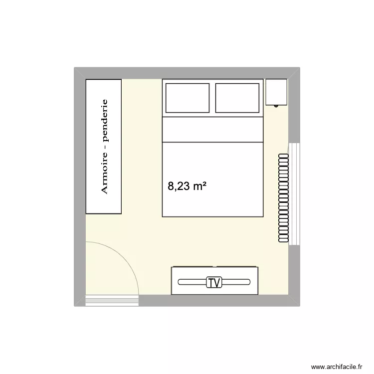 Ch dressing 35 cheval gris. Plan de 