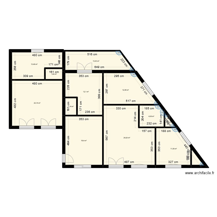 Garage B1 RDC V1. Plan de 0 pièce et 0 m2