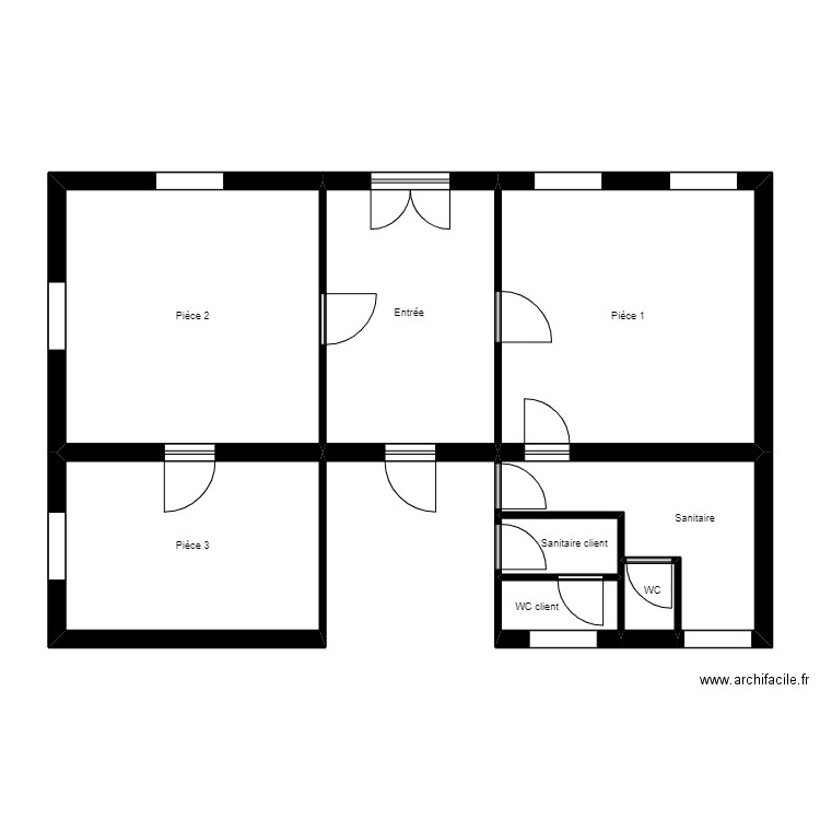 bessoncourt com. Plan de 8 pièces et 80 m2