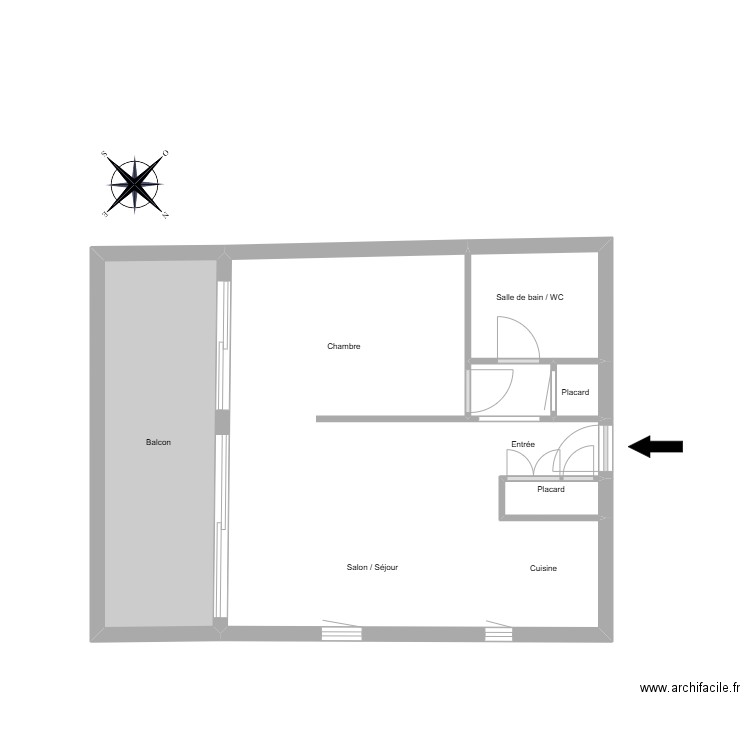 REYNALD. Plan de 6 pièces et 38 m2