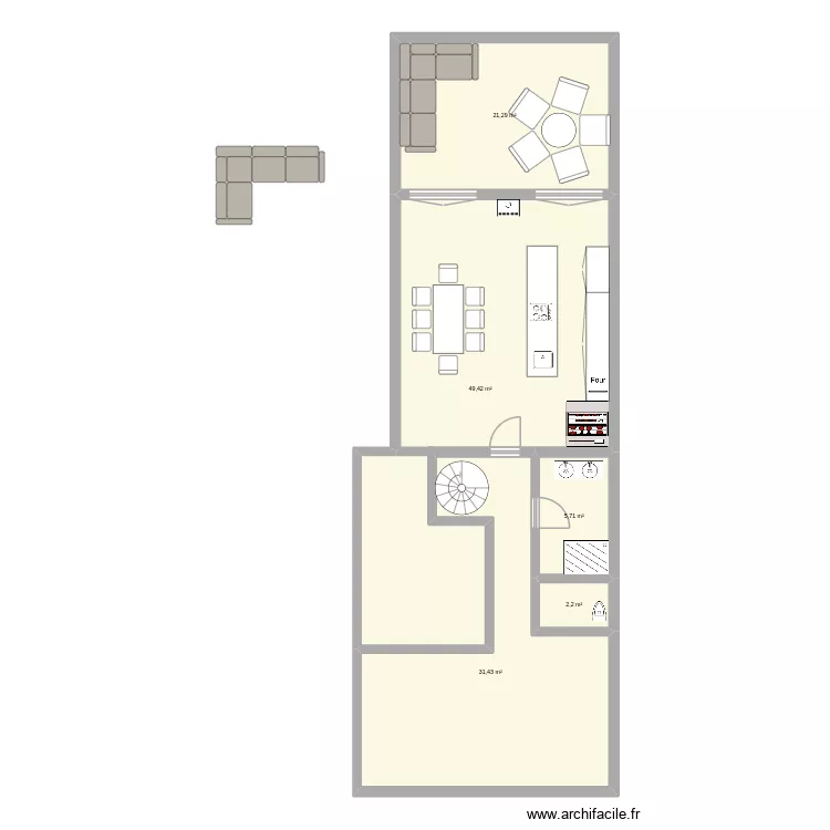 maison étage haut. Plan de 5 et 110 m² maison étage haut. Plan de 5 et 110 m²