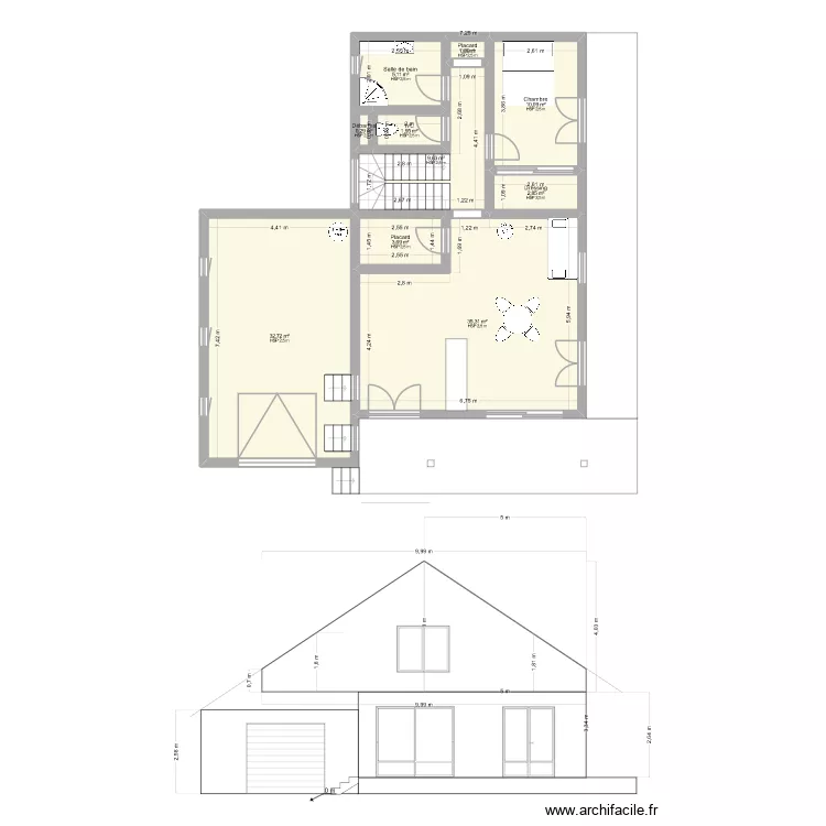 Maison_1. Plan de 