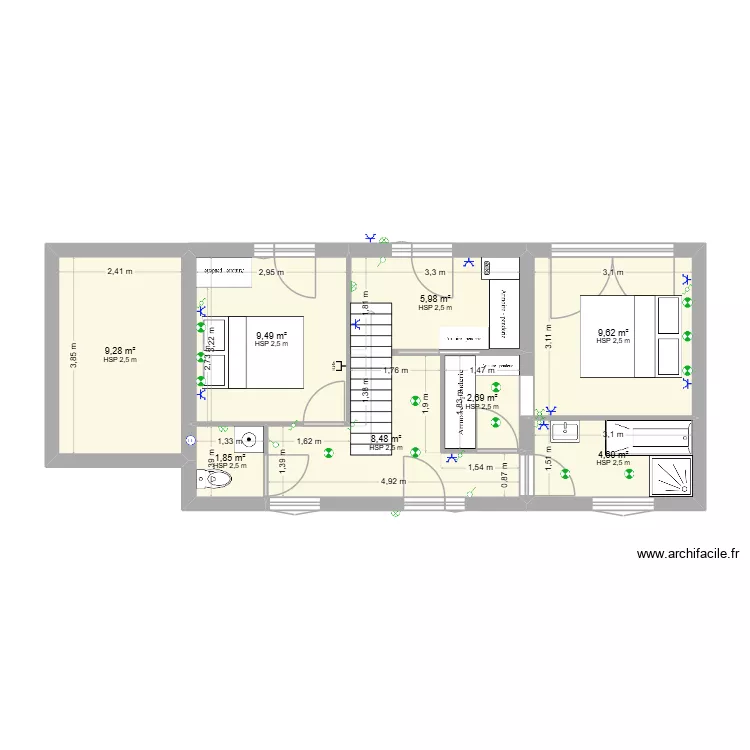 EYGLIERS - SANS EXTENSION 4. Plan de 11  et 119 m²