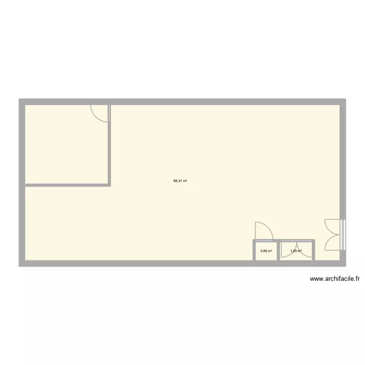 PàP. Plan de 3 et 100 m² PàP. Plan de 3 et 100 m²