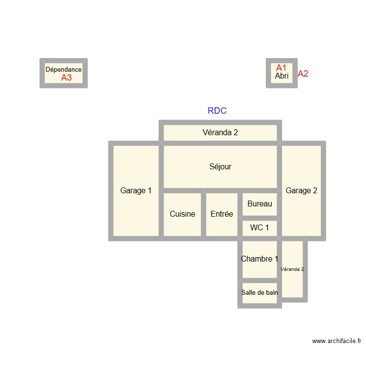 2502 CARAES. Plan de 13 pièces et 13 m2