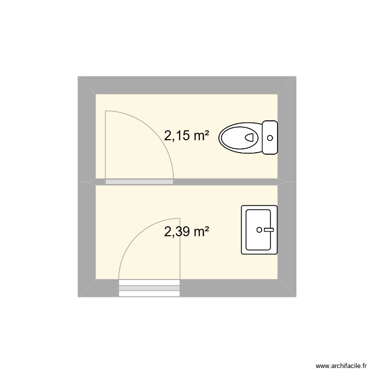 Sanitaire femme. Plan de 0 pièce et 0 m2