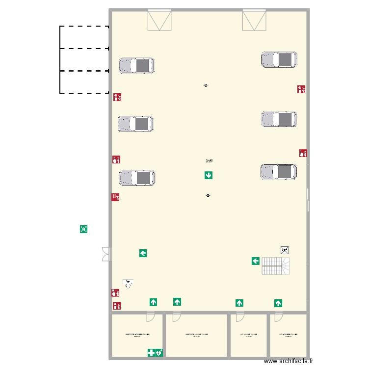 taller sellens. Plan de 5 pièces et 708 m2