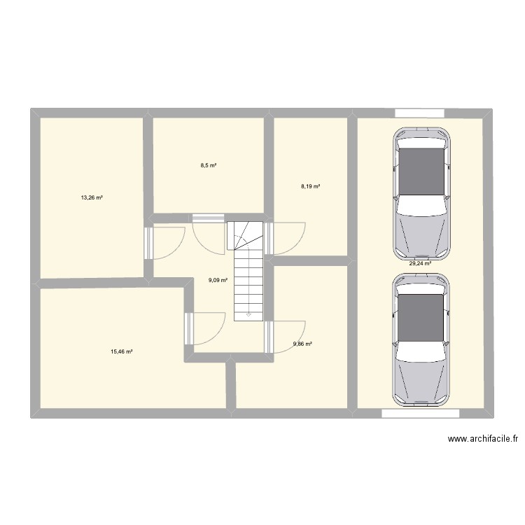 maison 13m de facade. Plan de 0 pièce et 0 m2