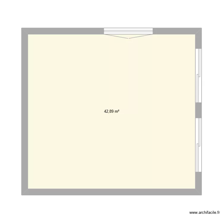 David et KRO. Plan de 1  et 43 m²