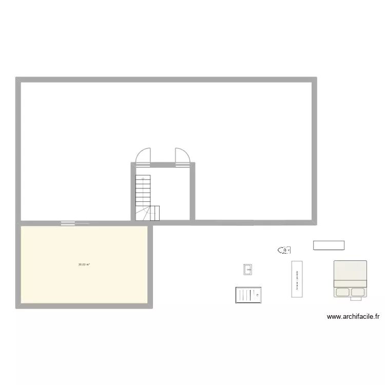 150 m² en L. Plan de 1 Pièce et 30 m² 150 m² en L. Plan de 1 Pièce et 30 m²