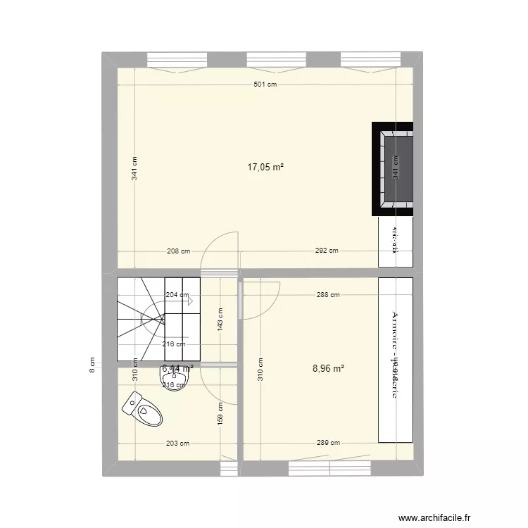 Cailly &eacute;tage actuel. Plan de 