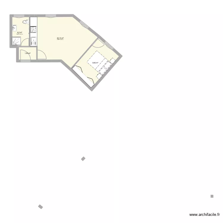 LORGET. Plan de 4  et 36 m²
