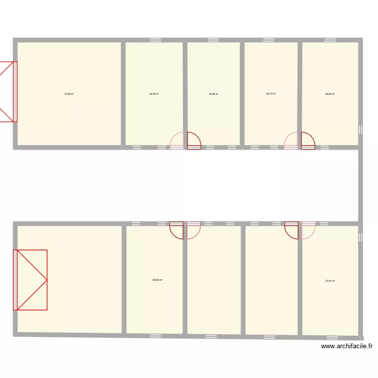 Songon. Plan de 7  et 308 m²