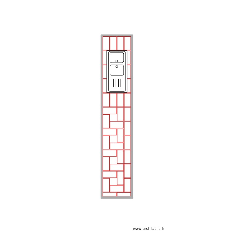 plan de travail. Plan de 1 pièce et 4 m2