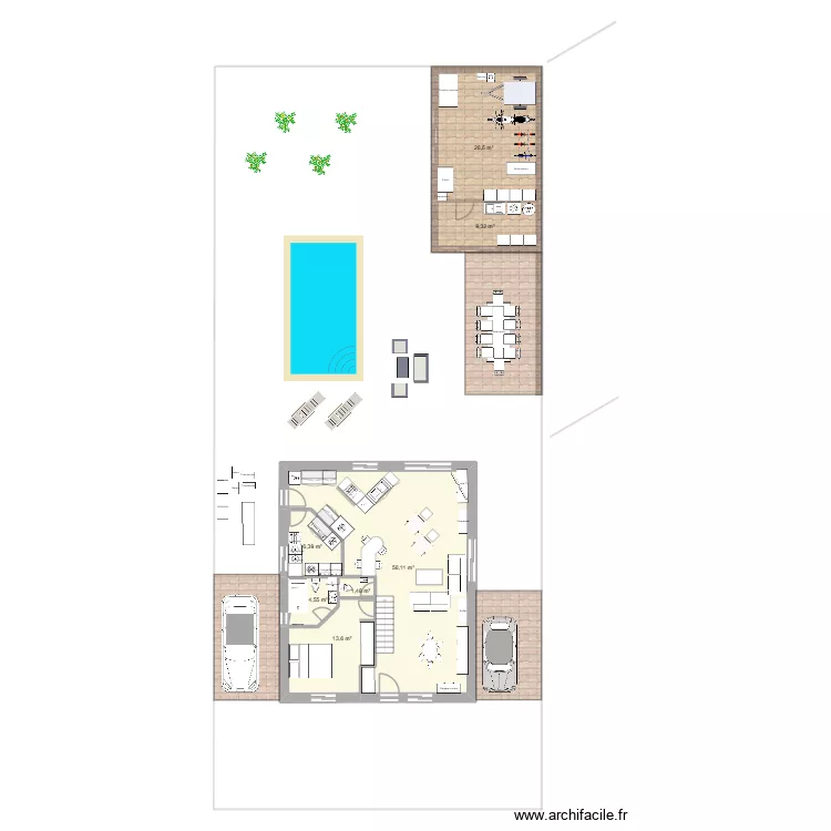 Maison Espagne 2 + étage. Plan de 13 et 194 m² Maison Espagne 2 + étage. Plan de 13 et 194 m²