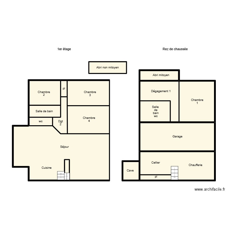 Combaud Montaigu. Plan de 17 pièces et 99 m2