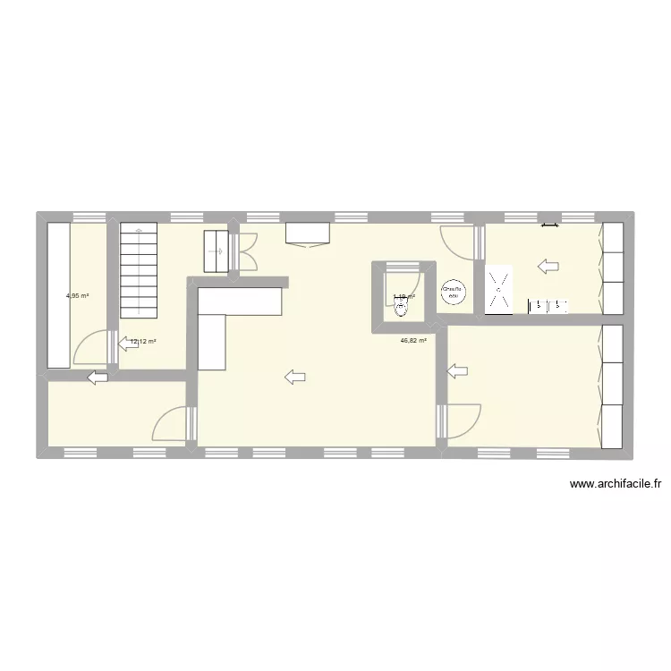1ER. Plan de 4  et 65 m²