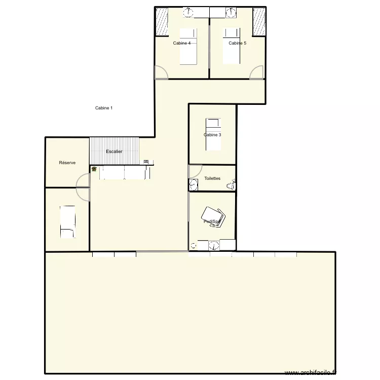 UHPS. Plan de 9  et 1642 m²