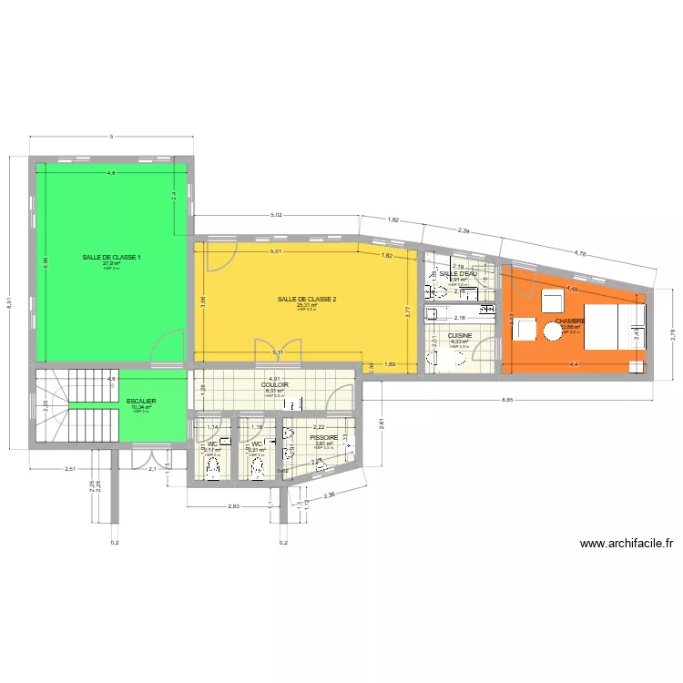 PLAN DE LA TERRASSE. Plan de 10 et 98 m² PLAN DE LA TERRASSE. Plan de 10 et 98 m²