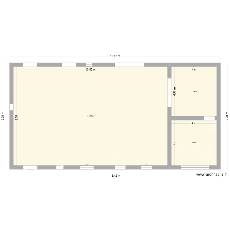 plan max. Plan de 3 pièces et 151 m2