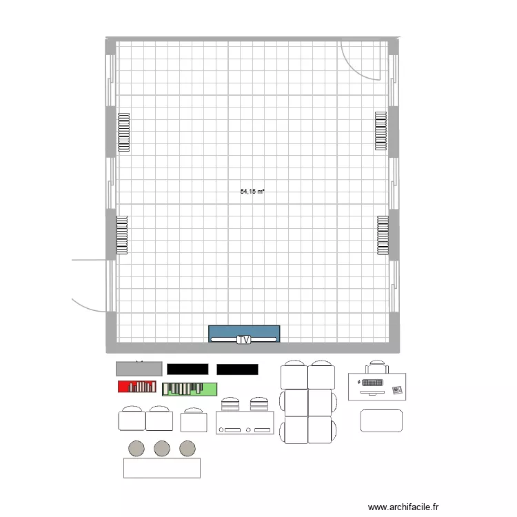 CLASSE. Plan de 1  et 54 m²