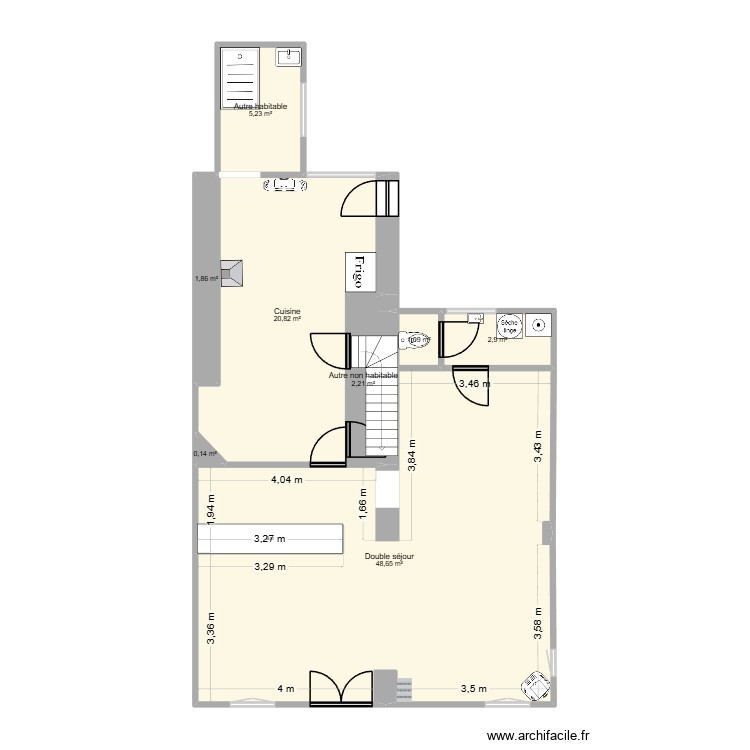maison yve. Plan de 0 pièce et 0 m2