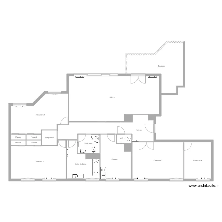 Litaudon. Plan de 20  et 177 m²