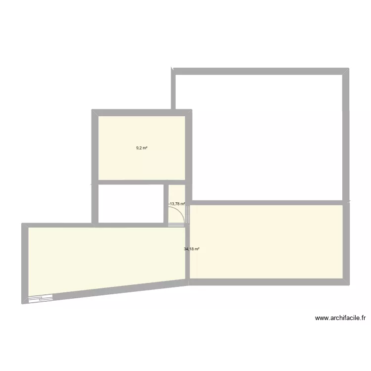 PLAN2. Plan de 3  et 45 m²