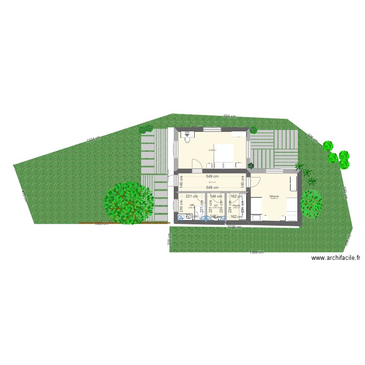 garage RDC aménagé. Plan de 0 pièce et 0 m2
