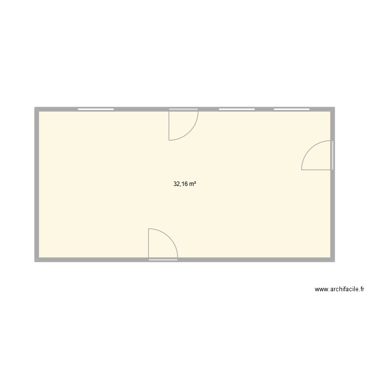 Bureau S-F-MECA. Plan de 1 pièce et 32 m2