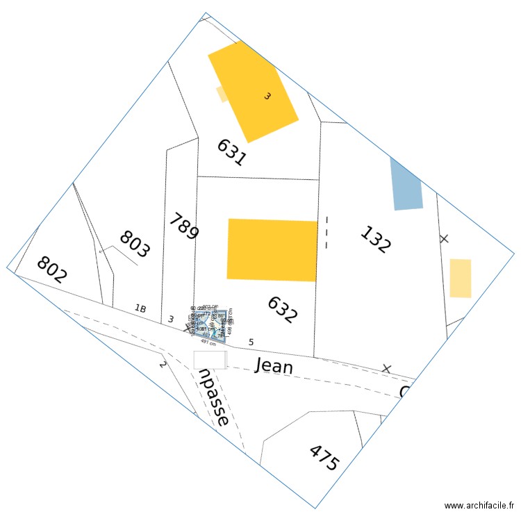plan de masse. Plan de 0 pièce et 0 m2