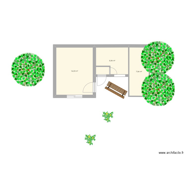 volière 1. Plan de 0 pièce et 0 m2