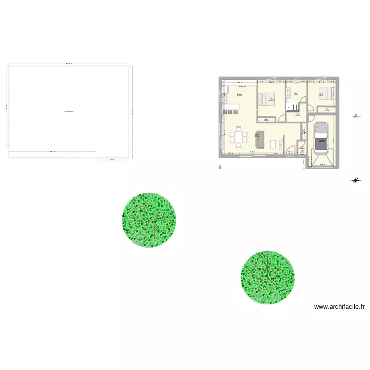 location 2. Plan de 11 et 105 m² location 2. Plan de 11 et 105 m²