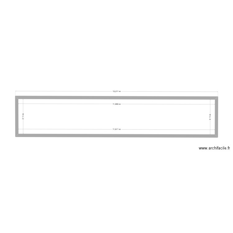 Container. Plan de 1 pièce et 25 m2