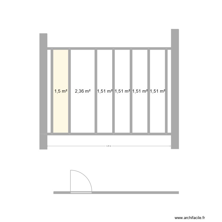 plan cloison. Plan de 0 pièce et 0 m2