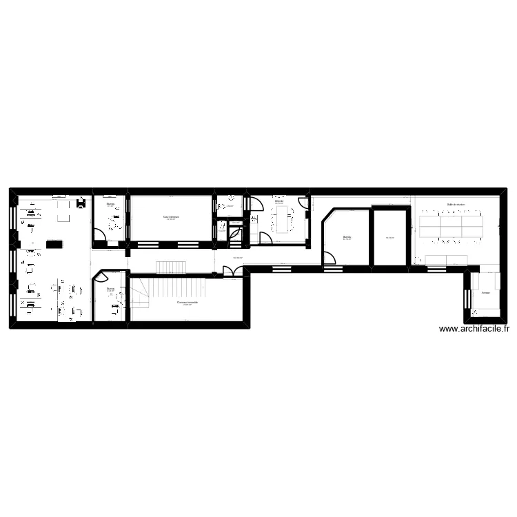 Lyon Bellecour R+1 - EDL. Plan de 12  et 261 m²
