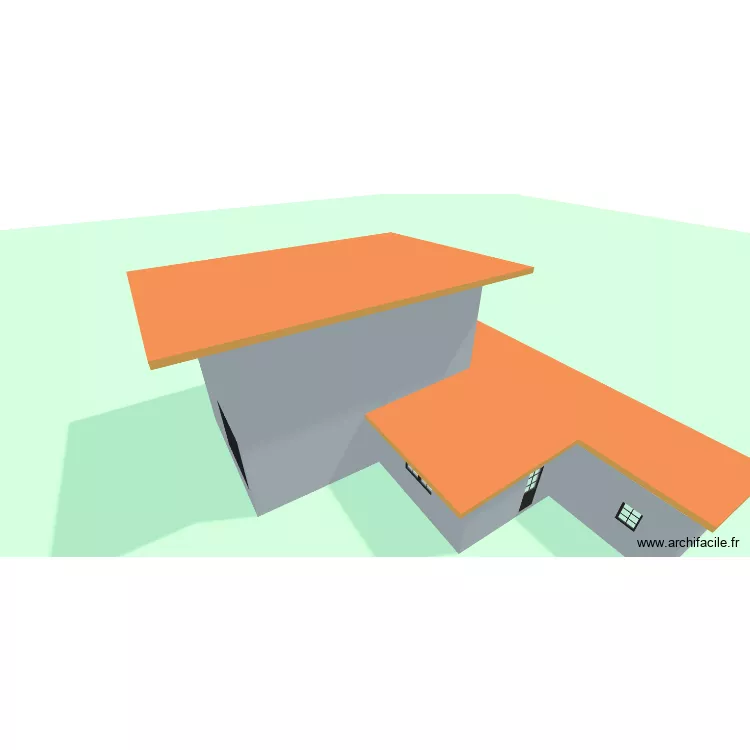 Garage POUR PERMIS. Plan de 1  et 49 m²