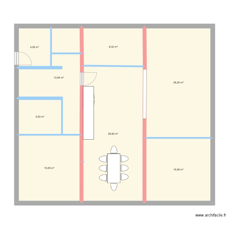plan sous-sol quend. Plan de 8 pièces et 118 m2