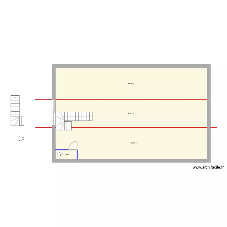 Combles Armelle et Nico. Plan de 4  et 122 m²