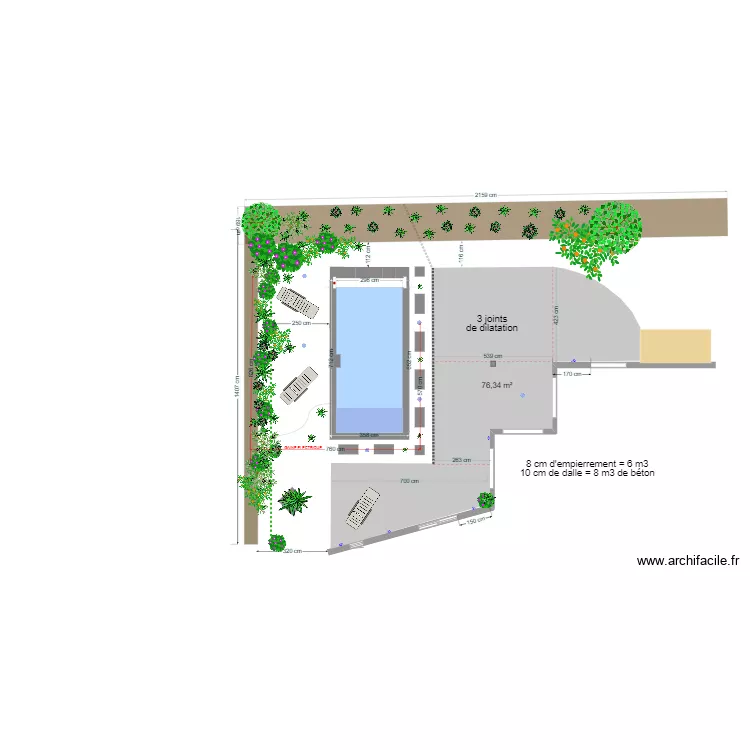 Terrasse joints dilatation + caniveau. Plan de Terrasse joints dilatation + caniveau. Plan de