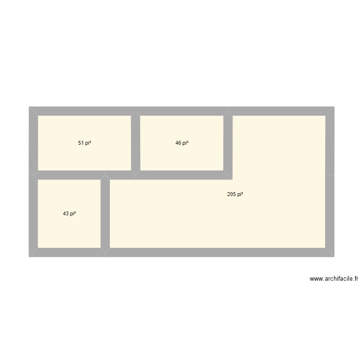 chalet réno_2026. Plan de 4 pièces et 32 m2