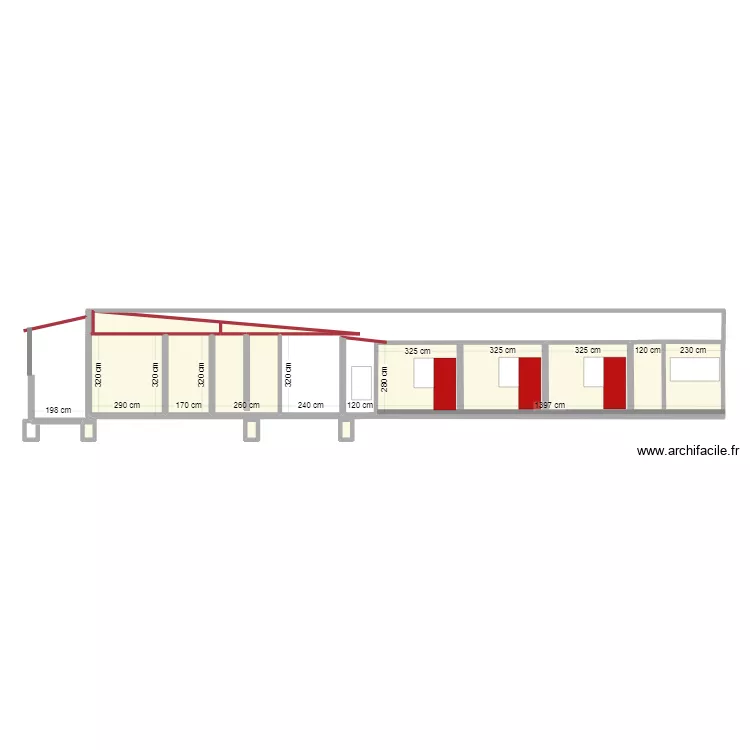 coupe A-A 110825. Plan de 